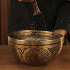 Longevity Buddha Carved Singing Bowl