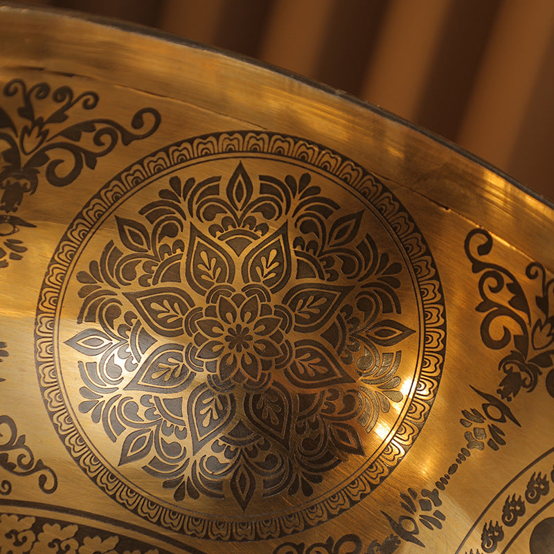 Longevity Buddha Carved Singing Bowl