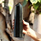 Natural Black Tourmaline Crystal Tower for Healing Energy