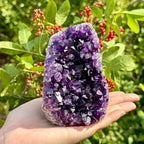 1pc Amethyst Crystal Cluster from Uruguay | Deep Purple Color Geode, Unique Specimen for Collectibles and Educational Use