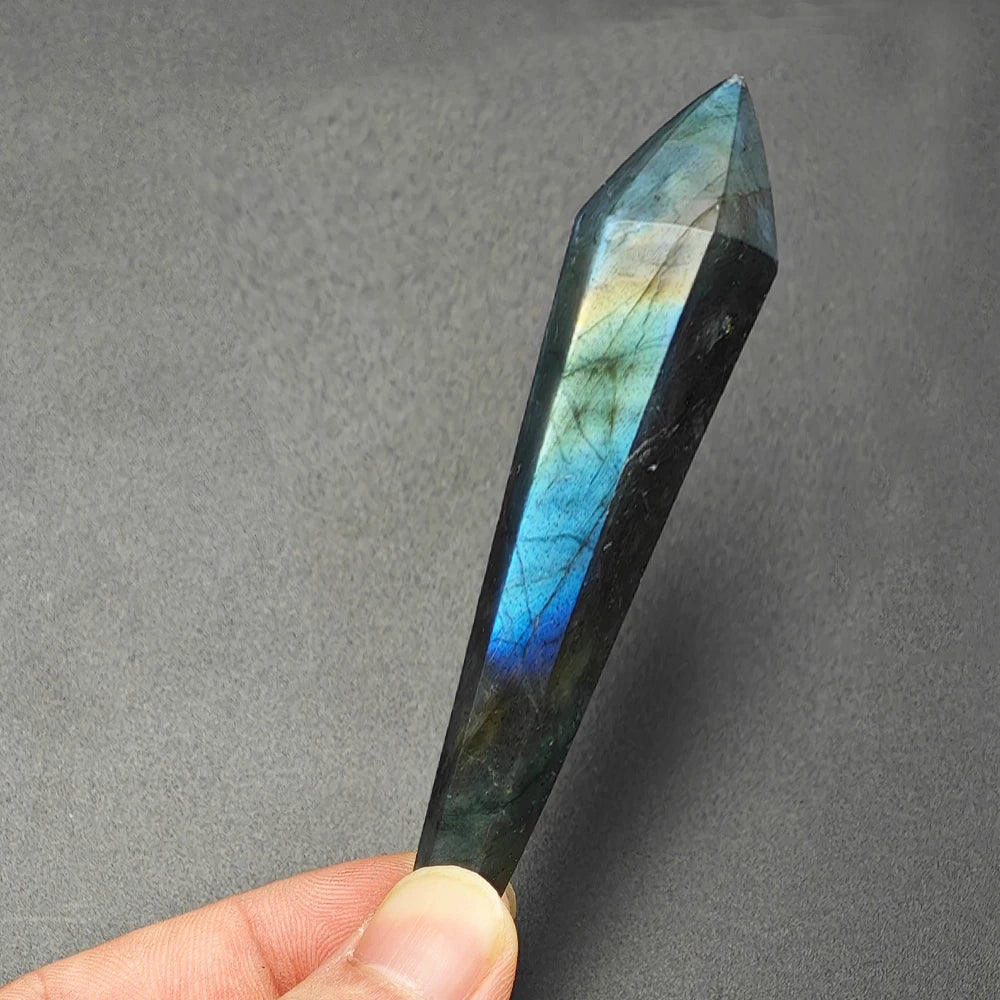 Natural White Crystal Wand Single Point Hexagonal Prism Rose Quartz Amethyst Tower Gemstones Mineral Wand Home Decor Gift