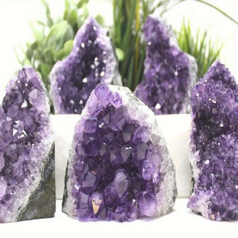 1pc Amethyst Crystal Cluster from Uruguay | Deep Purple Color Geode, Unique Specimen for Collectibles and Educational Use