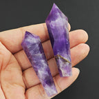 Natural White Crystal Wand Single Point Hexagonal Prism Rose Quartz Amethyst Tower Gemstones Mineral Wand Home Decor Gift